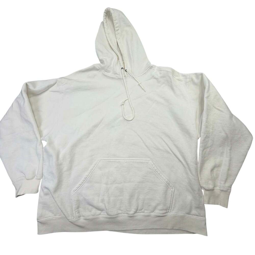 ProSpirit Vintage White Pullover Blank Hoodie Sweatshirt